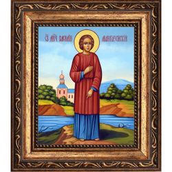 Василий Мангазейский мученик. Икона на холсте.