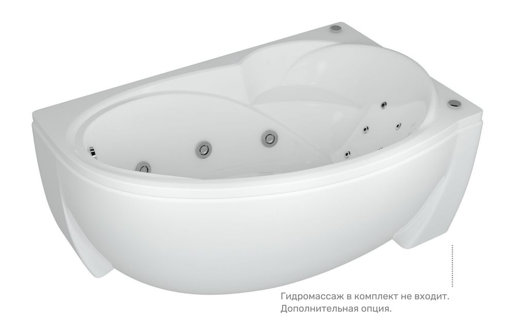 Акриловая ванна Aquatek (Акватек) Бетта 150x95 R, с каркасом и сливом-переливом