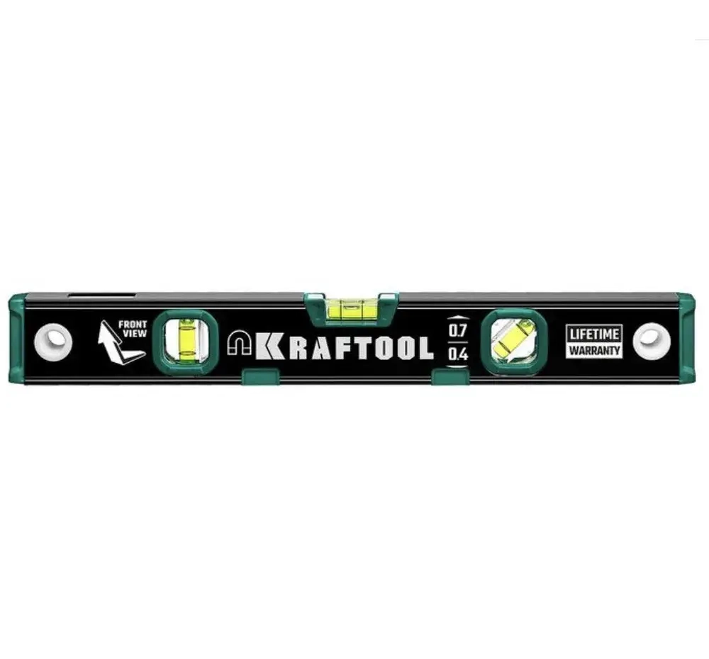 Магнитный уровень KRAFTOOL с зеркальным глазком, 400 мм 34785-40