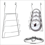 Подставка для крышек навесная на рейлинг 20*37 см