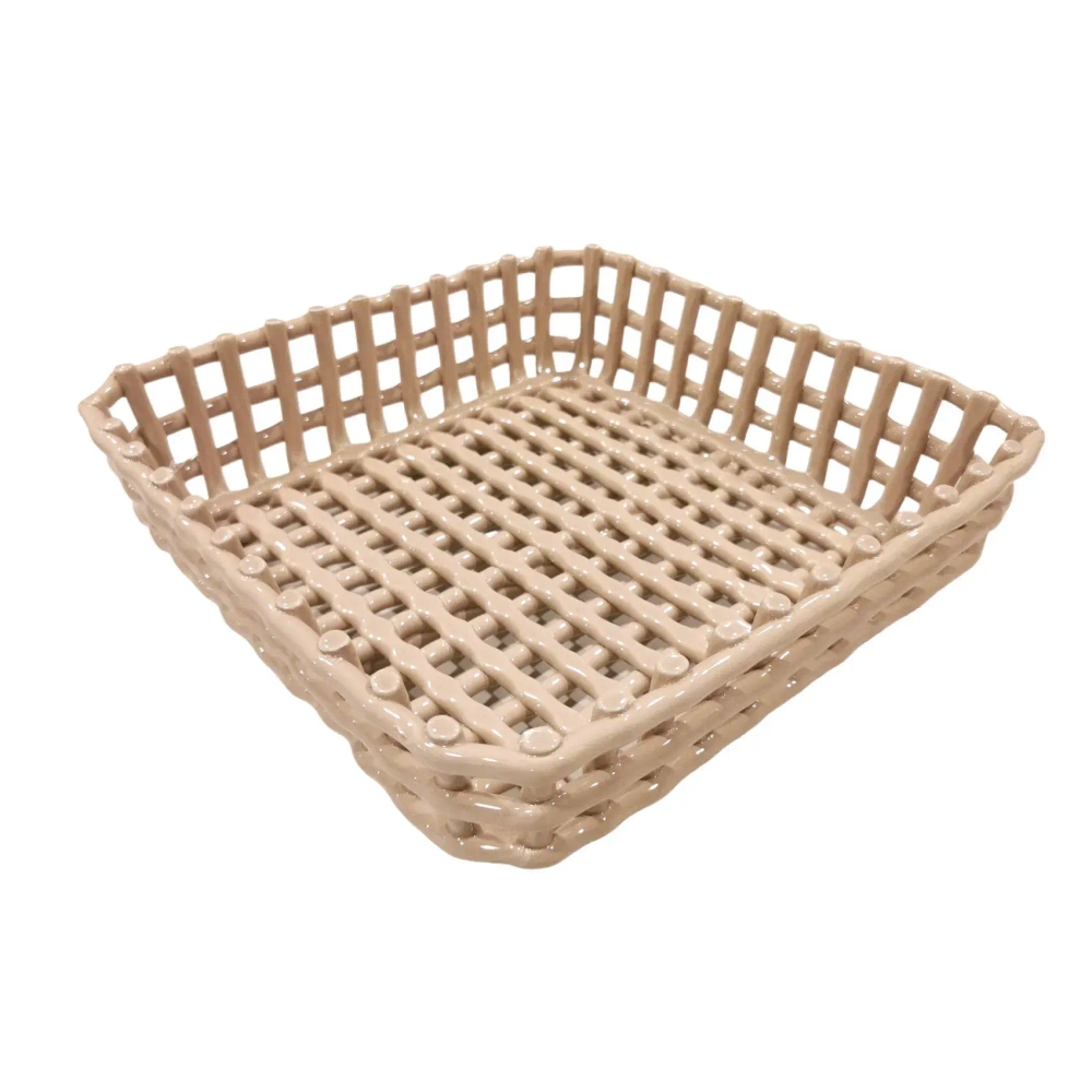 Rituali Domestici Корзина Catturata 21 см квадратная бежевая