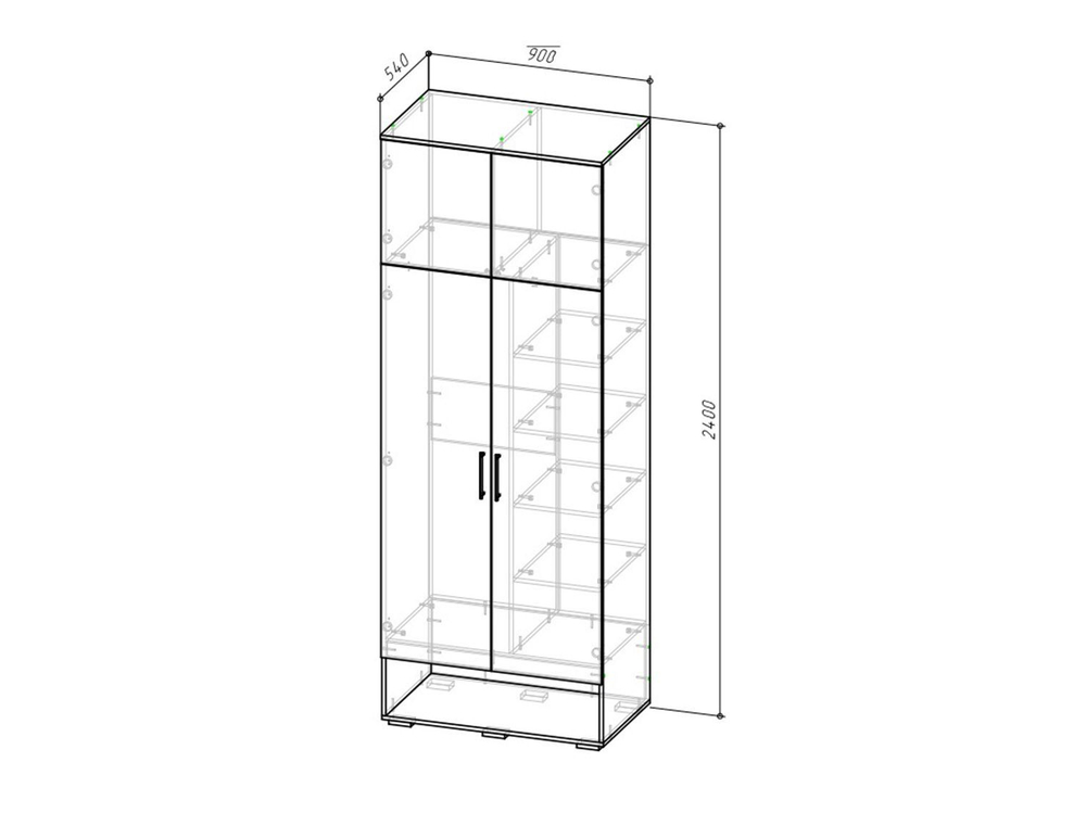 Бруно Шкаф для прихожей Дуб Вотан / Серый графит