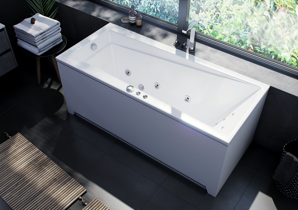 Акриловая ванна Aquatek (Акватек) Либра 170x70, с каркасом, с фронтальной панелью, со сливом-переливом