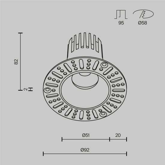 Встраиваемый светильник Technical DL119-10W-4K-TRS-B