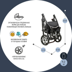 Детская коляска Nuovita Carro Sport 2 в 1 Blu bianco/Сине-белый