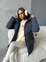 Куртка зимняя удлиненная с капюшоном