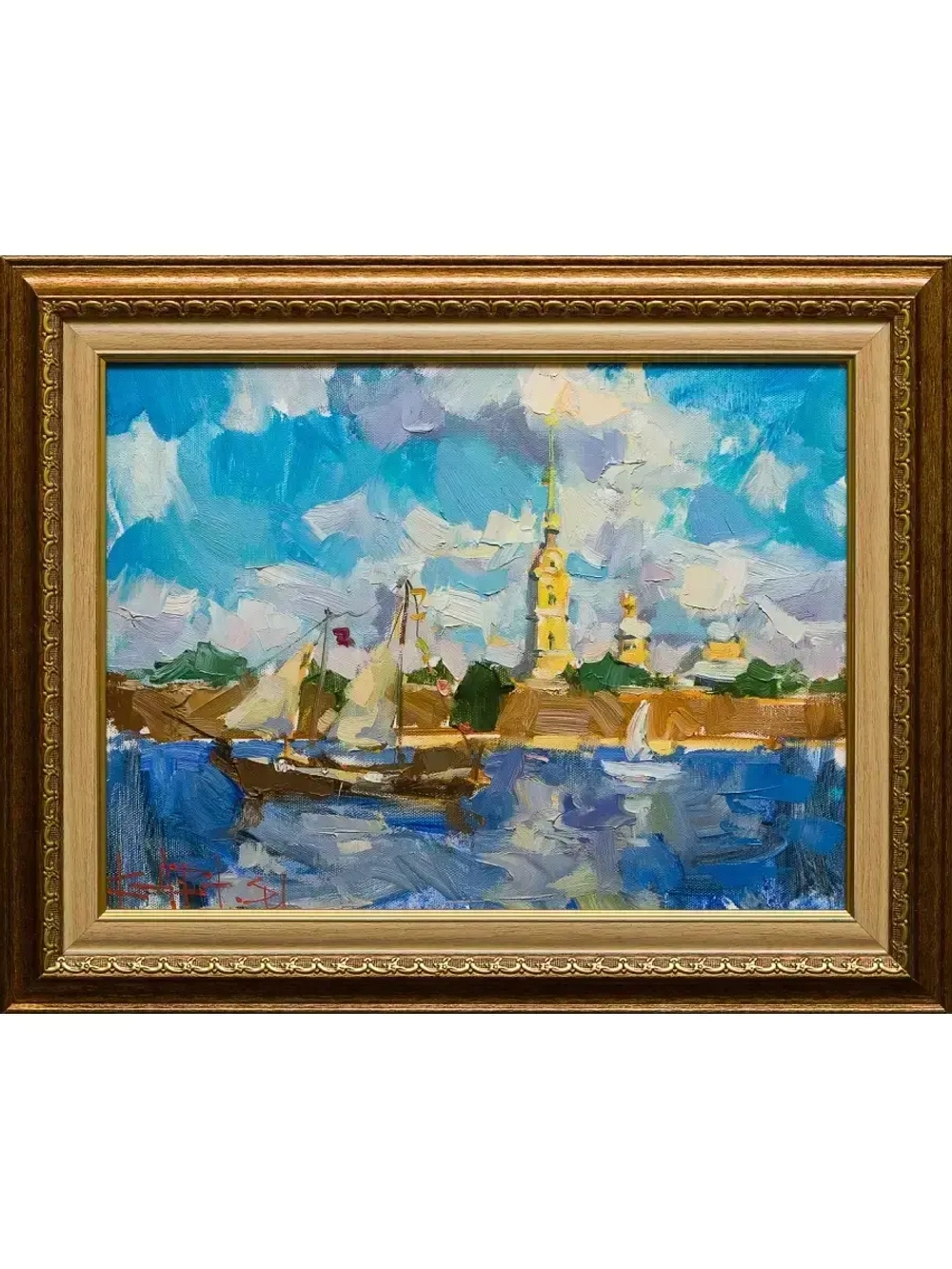 Картина маслом Петропавловка Сухоплюев