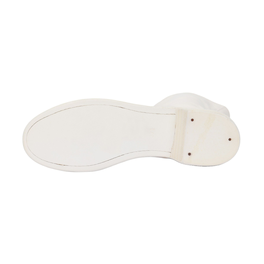 GUIDI 310 Leather Zip Closure Knee high Boots Women"s White