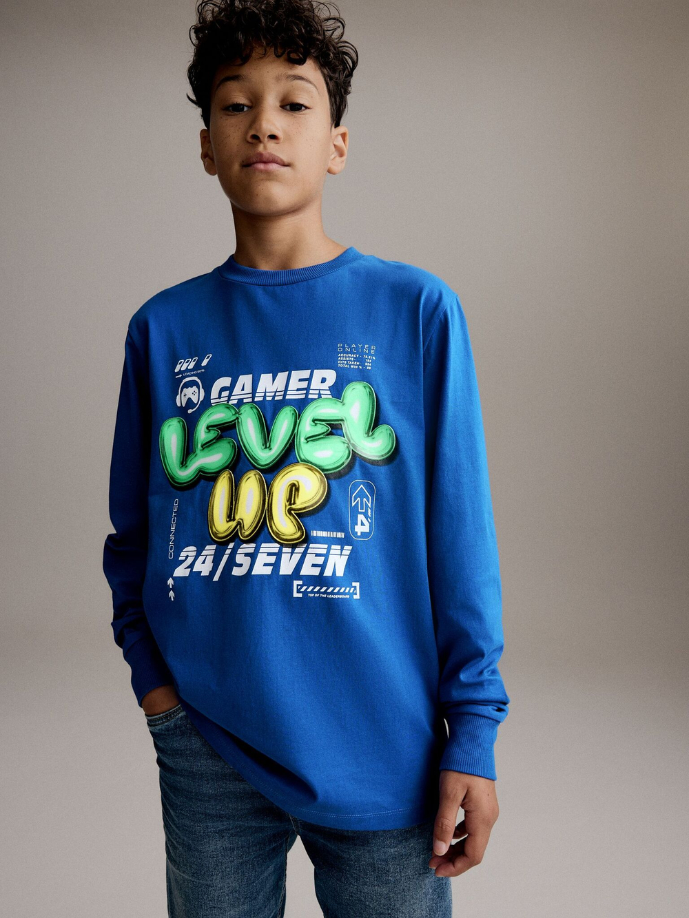 Лонгслив для мальчика Next B41-274, Синий
