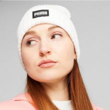 Шапка PUMA Ribbed Classic Cuff Beanie, 02403806, белый