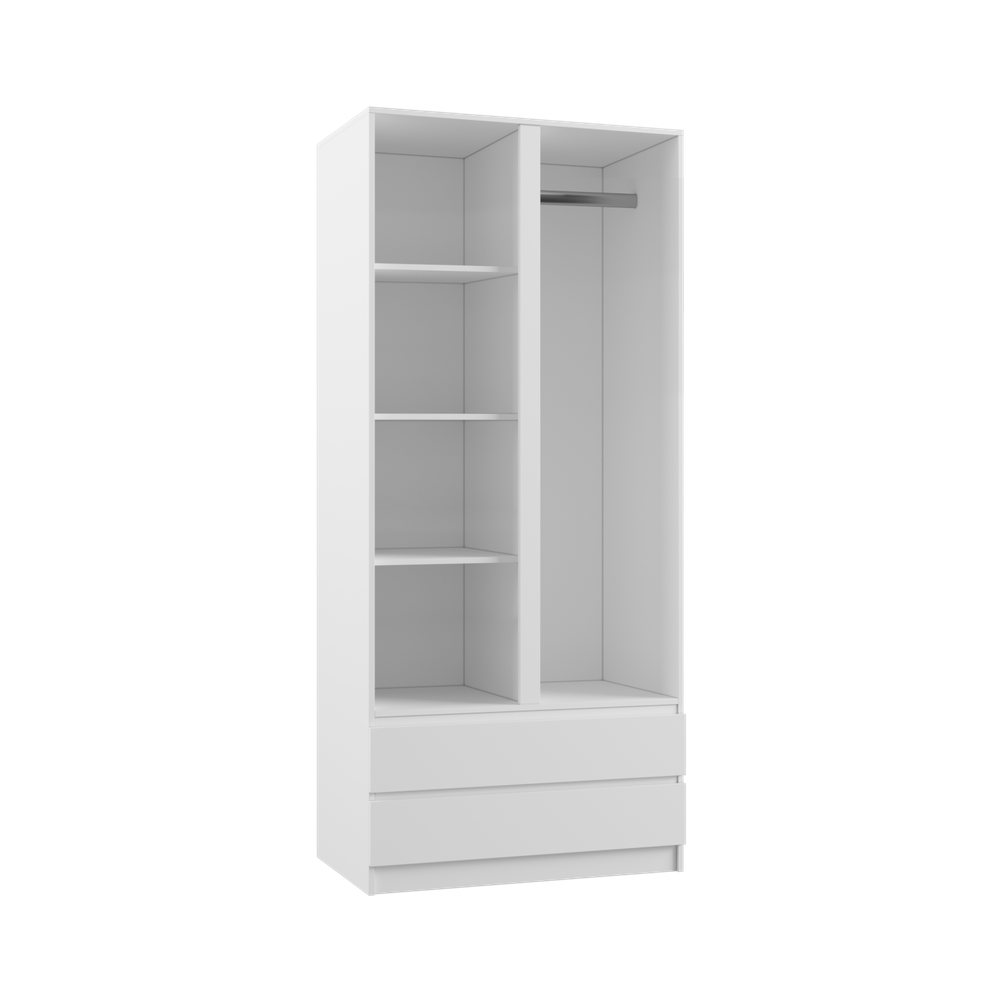 МС Мадера Шкаф ШМ 900*2100*520 (лдсп белый)