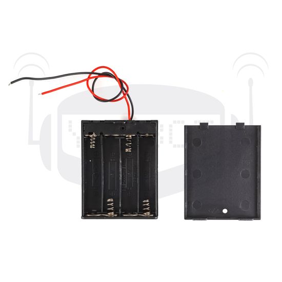 Бокс под батарейки 4 шт ААА закрытый с переключателем on/off