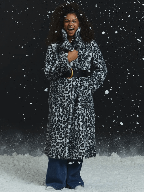 Эко шуба чебурашка, SilverFox (арт. 978/снежный барс)