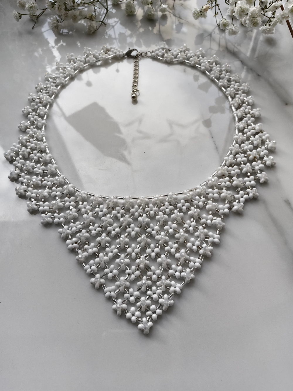 Колье "Малая Славянка" из бисера ручной работы