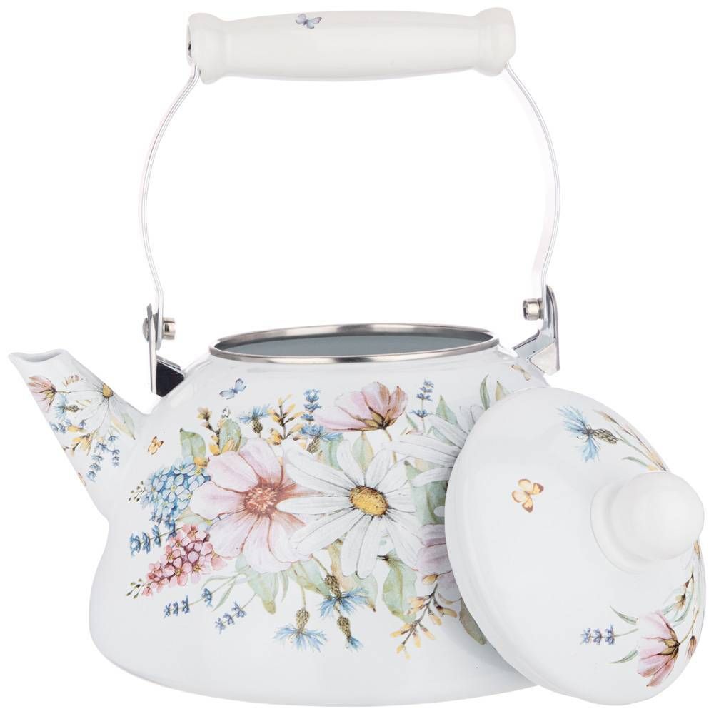 ЧАЙНИК AGNESS ЭМАЛИРОВАННЫЙ, СЕРИЯ "ДВОРЦОВЫЙ ПАРК"3 Л