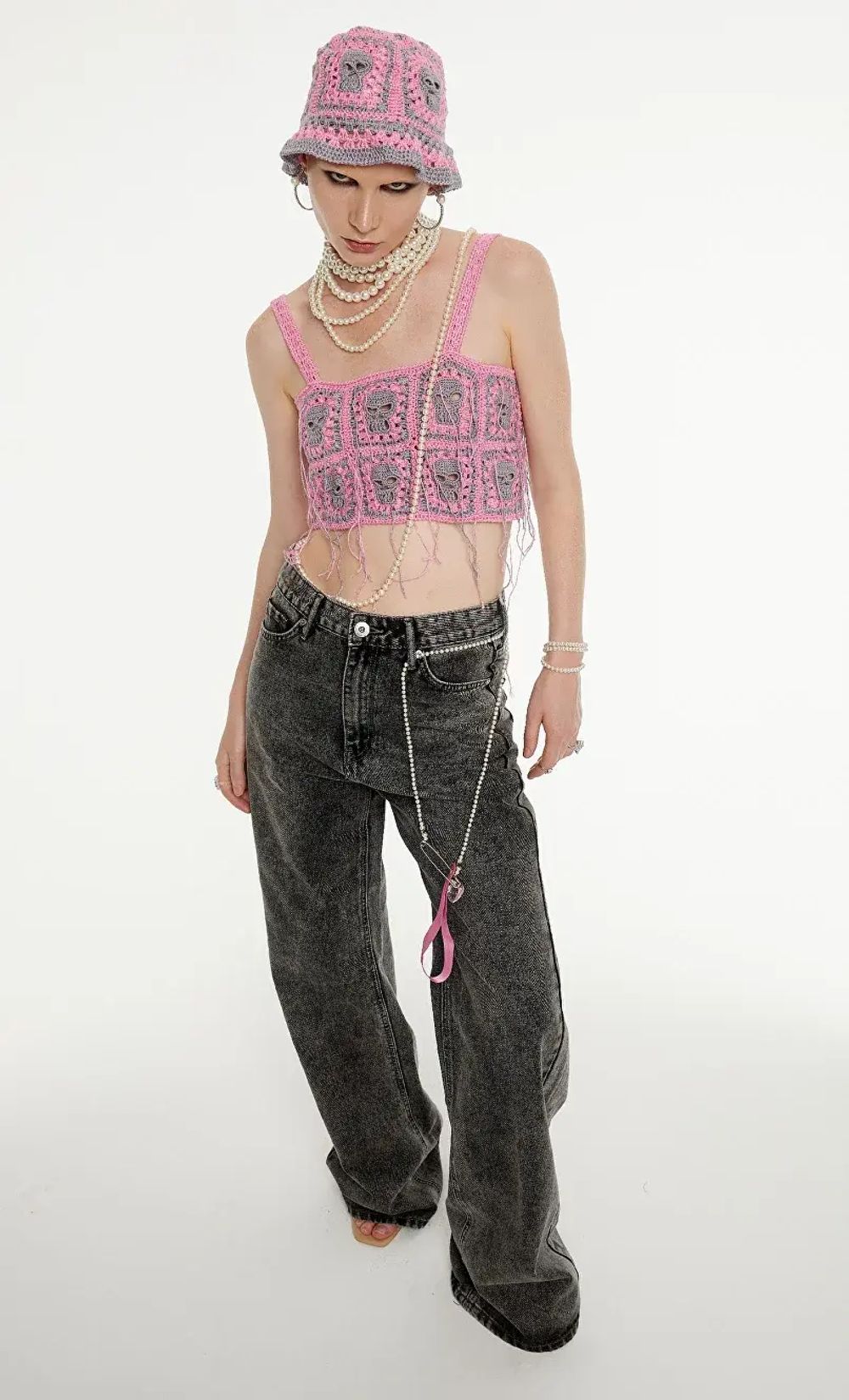 Панама Kraizy Stripes розовая