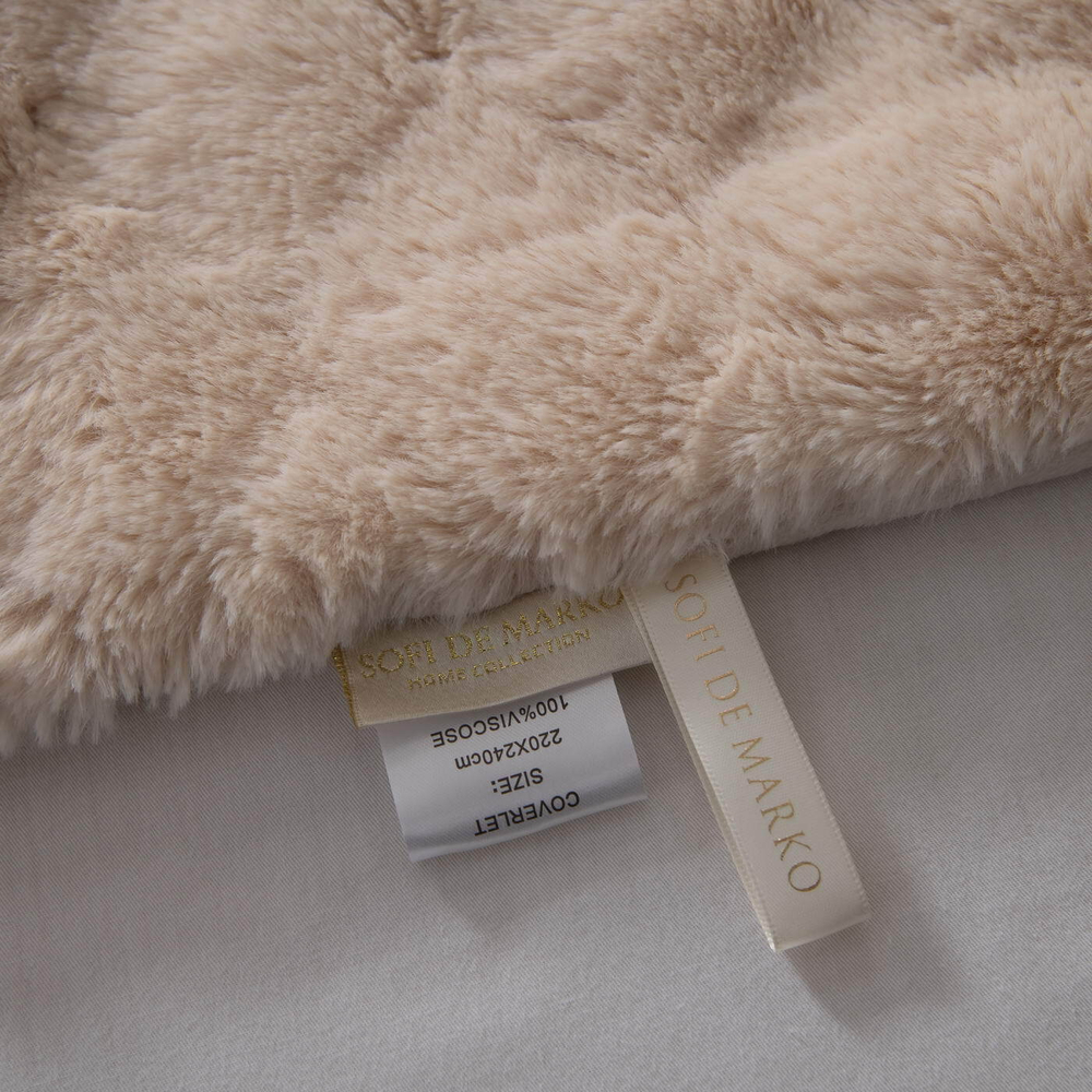 Плед 160х220 Sofi De MarkO Бернард кремовый