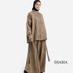 LAYALI LINEN RUCHED BLOUSE