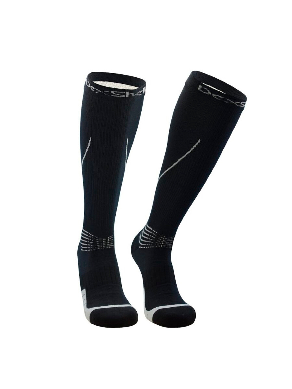 Водонепроницаемые носки Dexshell Mudder компрессионные черный/серый S (36-38)