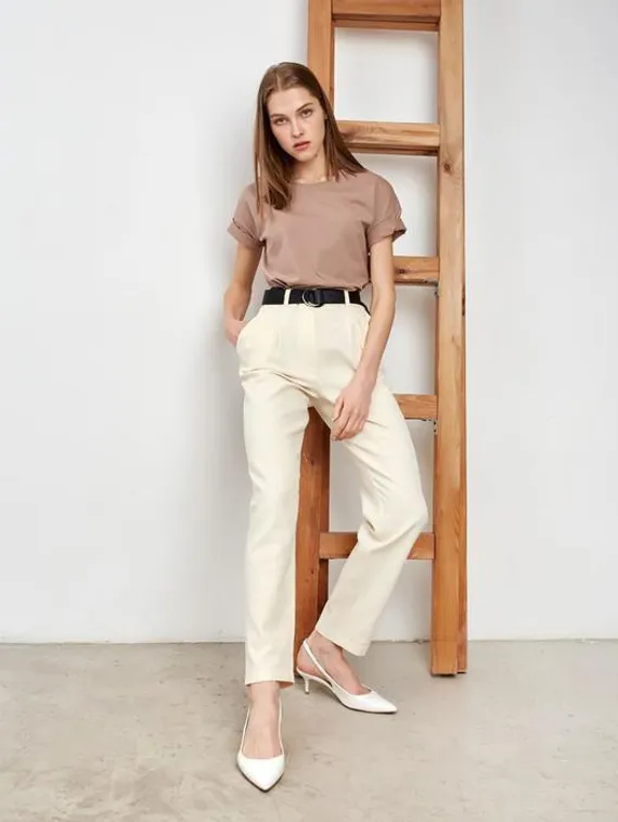 Футболка женская Basic line, цвет коричневый, р-р 46