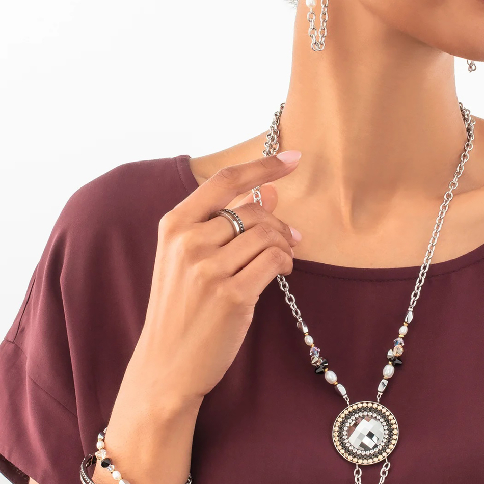 Кольцо Coeur de Lion Black-Silver 0136/40-1317 54