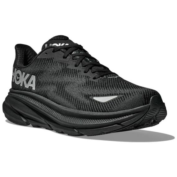HOKA ONE ONE Clifton 9 Бежевые кроссовки Низкие Черные Женские