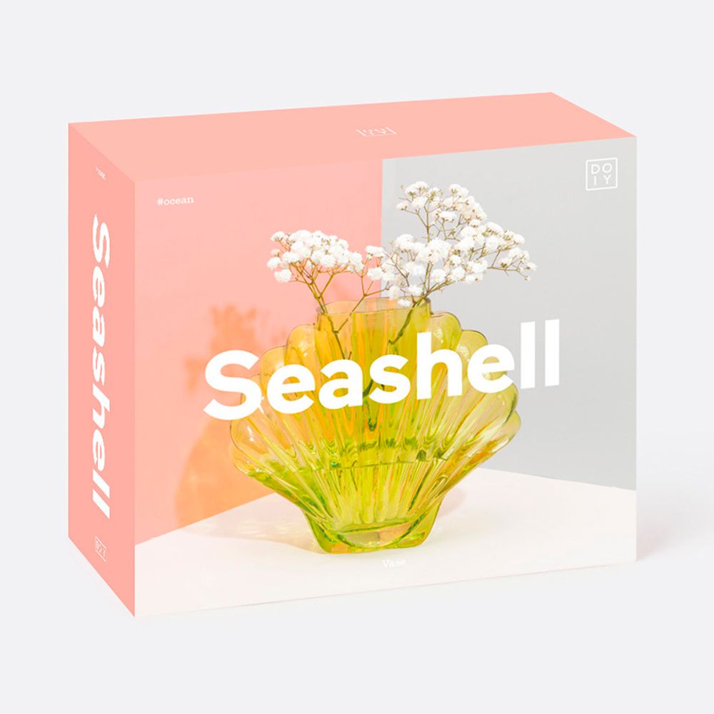 Ваза для цветов Seashell, 18,5 см, зеленая