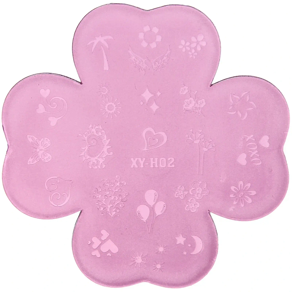 Набор для дизайна ногтей - стемпинг «VivA Manicur», пластина цветок, микс 4 цвета, 19*11см