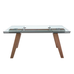 Раздвижной обеденный стол 1131/DT766 из закаленного стекла