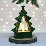 Сувенир с подсветкой «Волшебная ёлочка» 12,5*5,3*16,5 см, Зеленый (работает от батареек 3*ААА)