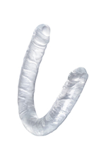 Двусторонний фаллоимитатор Toyfa Basic Double Dildo, 40 см, прозрачный