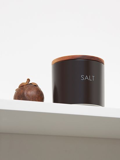 Банка керамическая для хранения соли, 400 мл, черная