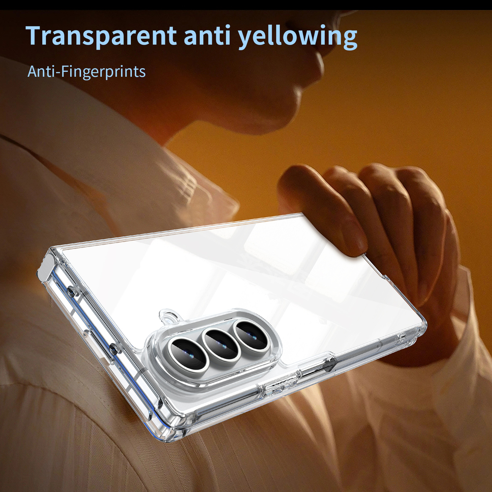 Чехол прозрачный защитный для Samsung Galaxy Fold 7, мягкие усиленные боковые рамки