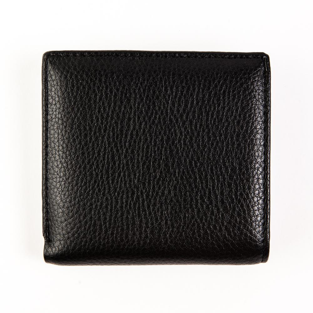 Маленький квадратный кошелёк чёрный женский Coscet иск.кожа CS404-108A