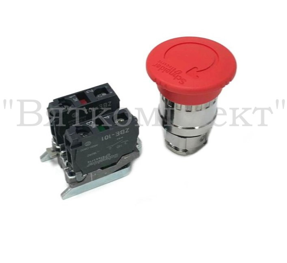 Кнопка SHN XB4 BS 8445 (аварийного останова, с возвратом, 22мм), шт