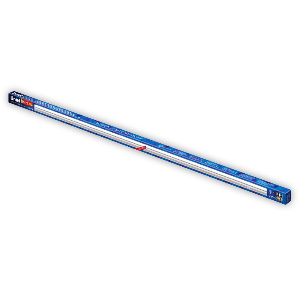 ULI-L02-14W-4200K-SL Линейный светильник LED аналог Т5. 1100Lm. 4200К. выключатель на корпусе. Цвет корпуса серебристый