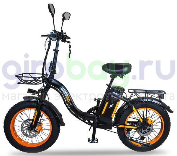Электровелосипед Minako F11 Pro 2025 года (48V/20Ah) - Оранжевый обод фото №2