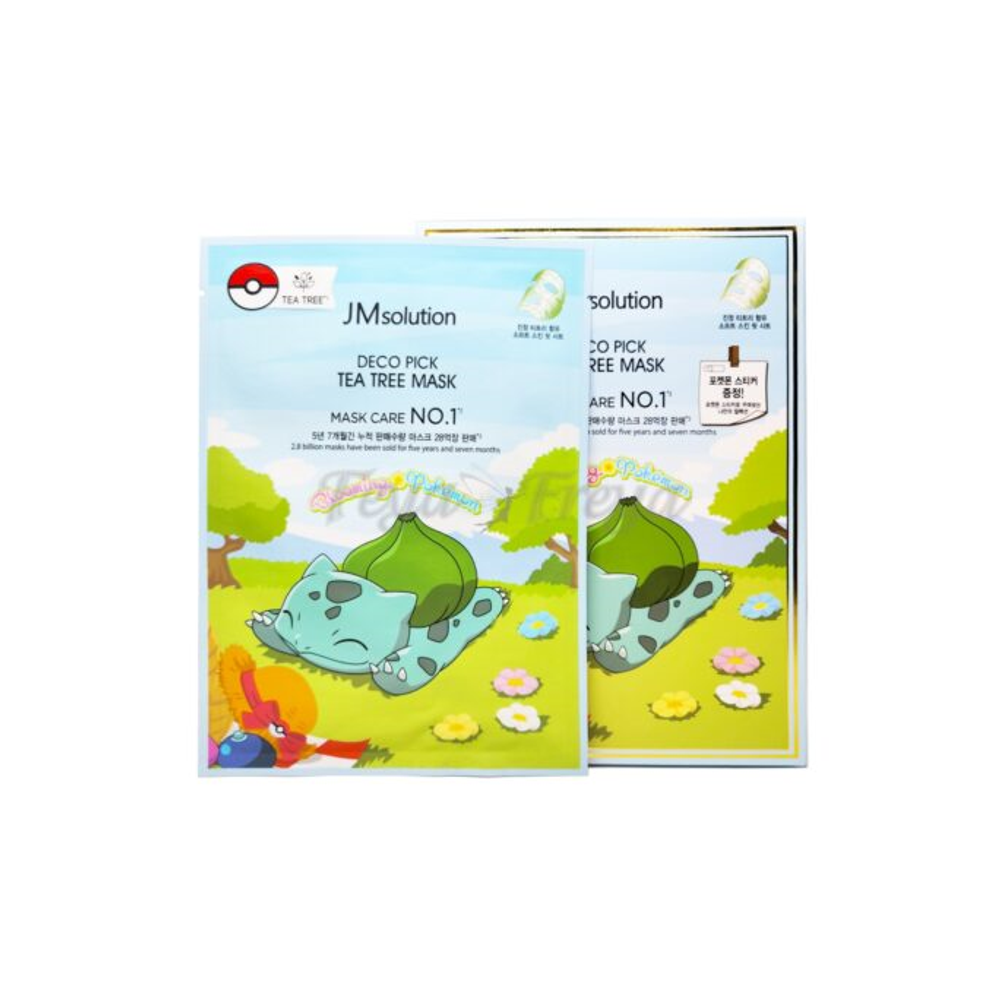 JM SOLUTION Маска-салфетка с экстр. чайного дерева (Бульбазавр)