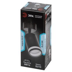 Светильник настенно-потолочный спот ЭРА OL23 BK MR16/GU10, черный