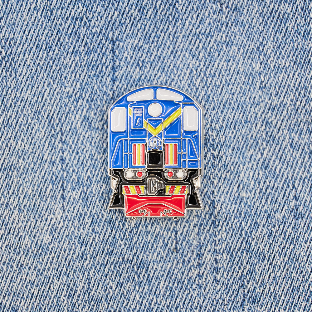 Значок тепловоз ТЭМ2 синий