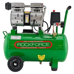 Компрессор поршневой безмасляный с прямым приводом ( 0.75кВт, 8 бар,ресивер 24л, 105л/м, 1380 об/мин, 220В, медная обмотка электродвигателя) RockForce##Rock FORCE RF-20/24I
