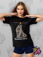Футболка русская голубая кошка