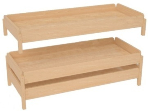 Кровать пирамида штабелируемая массив лак, 1460х680х270