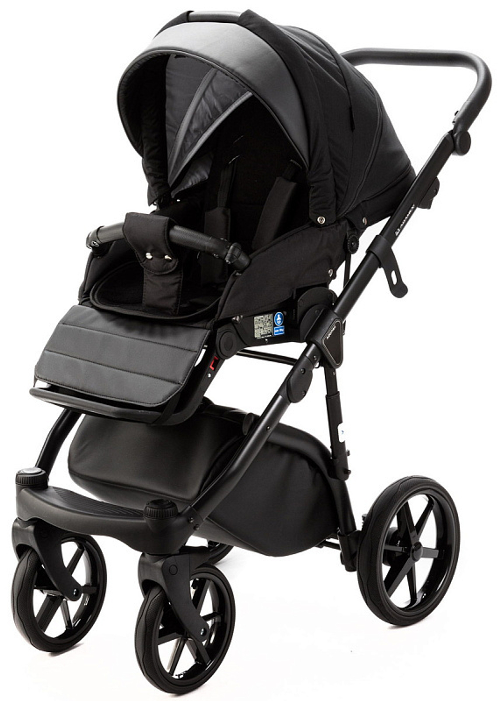 Детская коляска Adamex Nola 2 в 1 N-PS1 TIP (ЧЕРН.+ ЧЕРН.КОЖА)