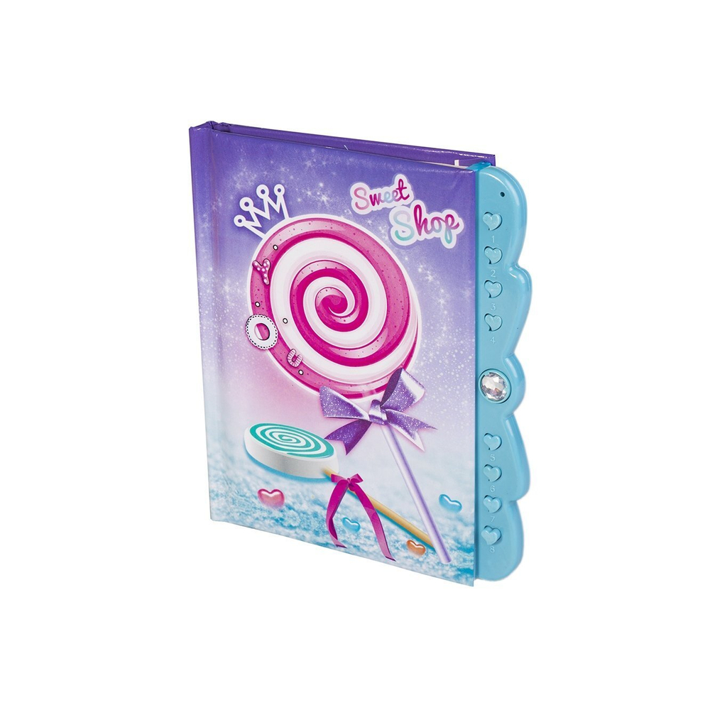 Блокнот 11,0 см * 15,0 см , 7БЦ, Alingar, мат. ламинация, поролон, код. замочек, 50л., линия, "Сладость сиреневая"