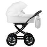 Детская коляска Indigo Barbara Eco Classic 2 в 1 Be05 белая кожа