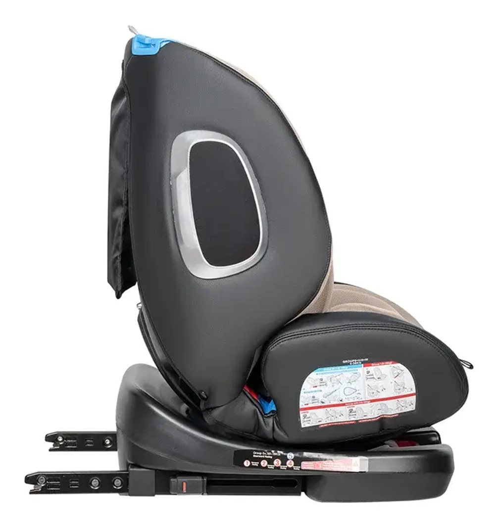 Автокресло детское ISOFIX YB102A NEW (Бежевый экокожа Beige/Black PU)