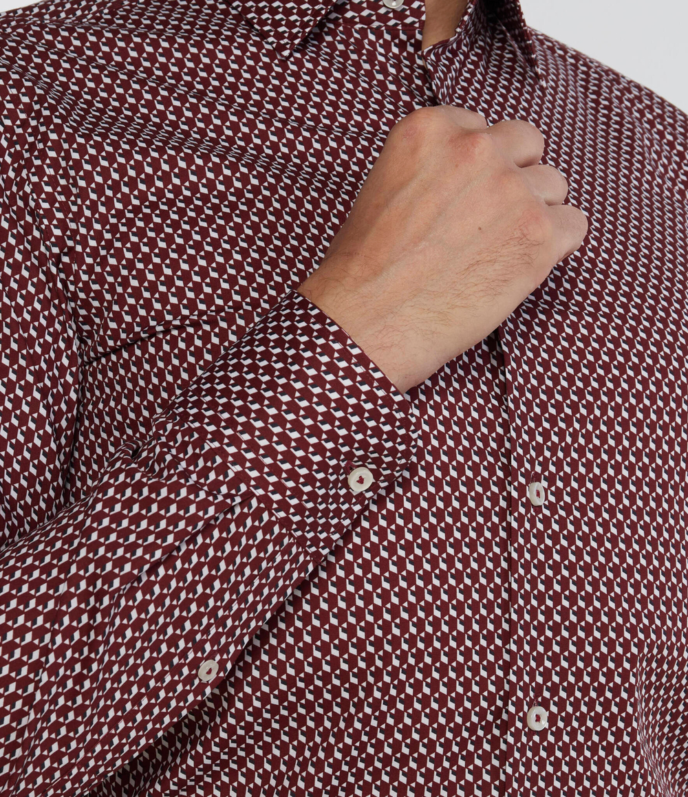 Рубашка HANK BOSS BLACK - бордовый(50502804)
