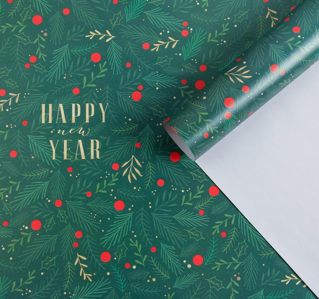 Бумага упаковочная глянцевая «Ветви с ягодами», 70 × 100 см Цена указана за 1 лист