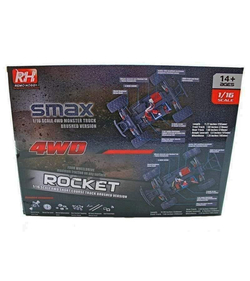 Радиоуправляемый монстр Remo Hobby SMAX Brushless (синий) 4WD 2.4G 1/16 RTR